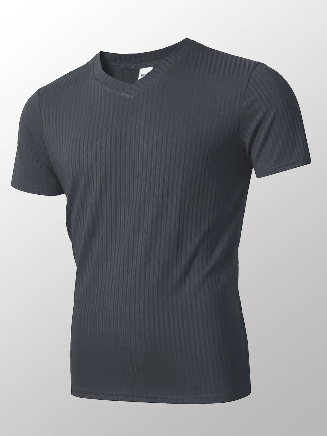 Men's New Summer V-Neck T-Shirts Comfortable Breathable Short-Sleeved Top Solid Color Casual Running Bodybuilding Bodybuilding