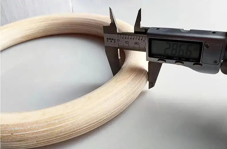 28MM Fitness Wooden Gymnastics Rings with Adjustable Cam Buckle Straps Fitness Home Gym Equipment Strength Training Equipment