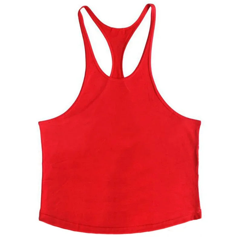 100% Cotton Bodybuilding Jogger Gym Singlet Training Bodybuilding Tank Top Vest Shirt Sleeveless Fitness Cotton Shirt For Men